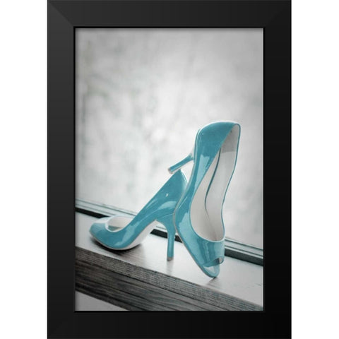 Blue Heels Black Modern Wood Framed Art Print by Berzel, Erin