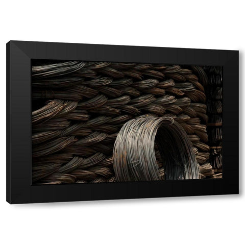 Steel Wire Detail Black Modern Wood Framed Art Print by Berzel, Erin