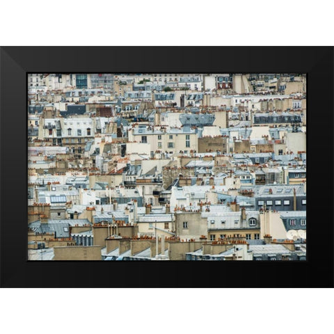 Paris Rooftops I Black Modern Wood Framed Art Print by Berzel, Erin