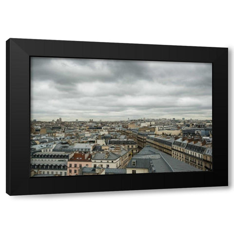 Paris Rooftops III Black Modern Wood Framed Art Print with Double Matting by Berzel, Erin