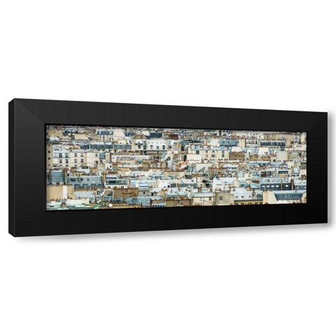 Montmartre Panoramic I Black Modern Wood Framed Art Print with Double Matting by Berzel, Erin