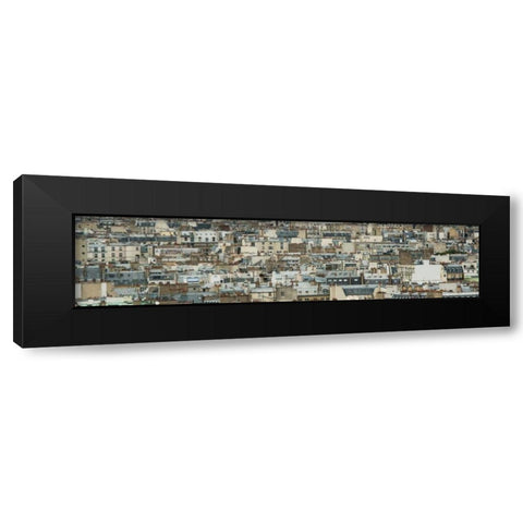 Montmartre Panoramic II Black Modern Wood Framed Art Print with Double Matting by Berzel, Erin