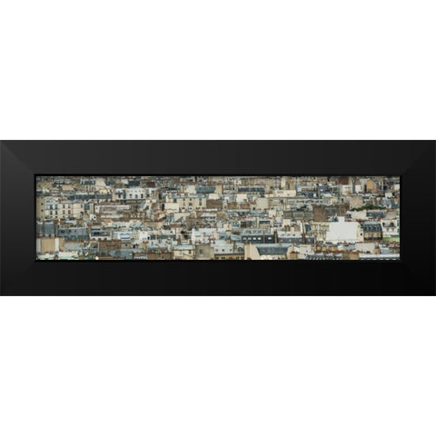 Montmartre Panoramic II Black Modern Wood Framed Art Print by Berzel, Erin