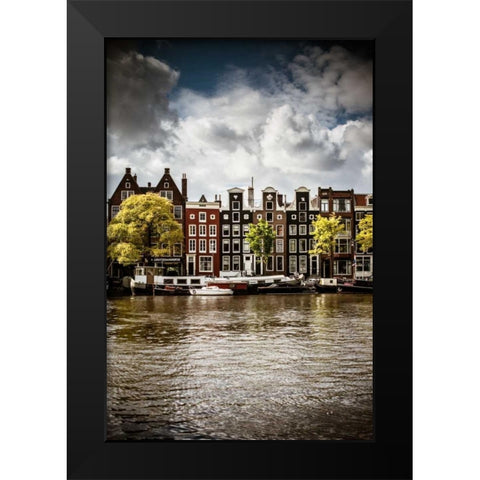 Amsterdam Canal I Black Modern Wood Framed Art Print by Berzel, Erin