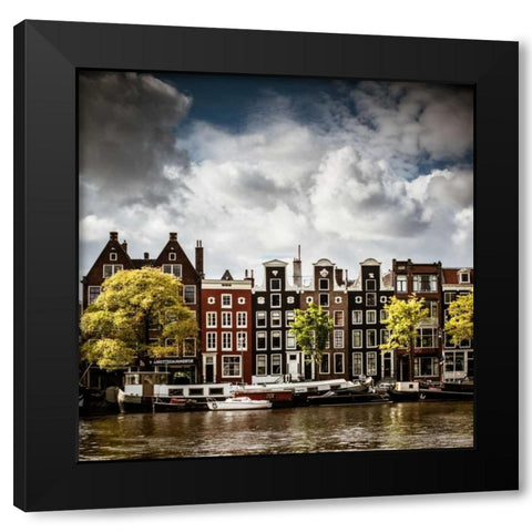 Amsterdam Canal II Black Modern Wood Framed Art Print by Berzel, Erin