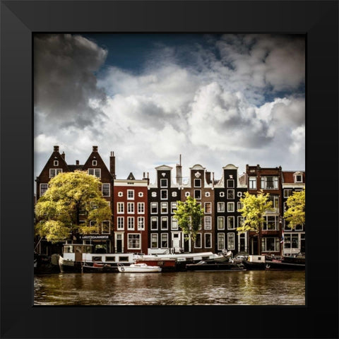 Amsterdam Canal II Black Modern Wood Framed Art Print by Berzel, Erin