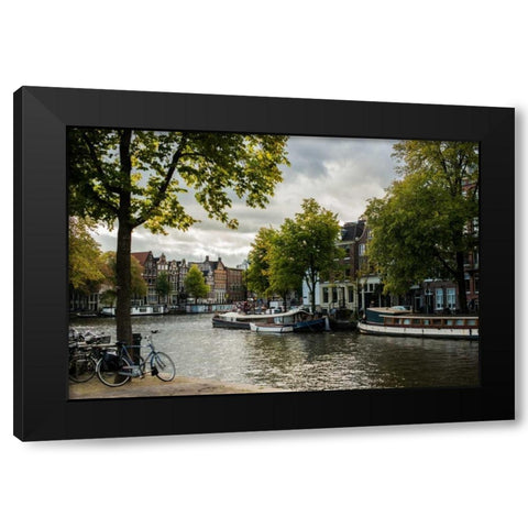 Amsterdam Canal III Black Modern Wood Framed Art Print by Berzel, Erin