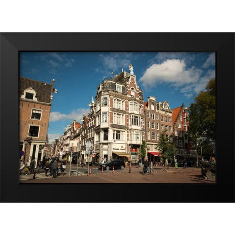 Amsterdam Haarlem District Black Modern Wood Framed Art Print by Berzel, Erin