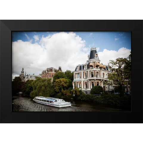Amsterdam Canal IV Black Modern Wood Framed Art Print by Berzel, Erin