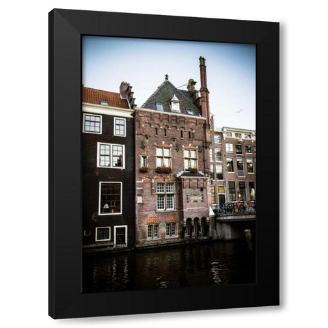 OZ Voorburgwal II Black Modern Wood Framed Art Print with Double Matting by Berzel, Erin