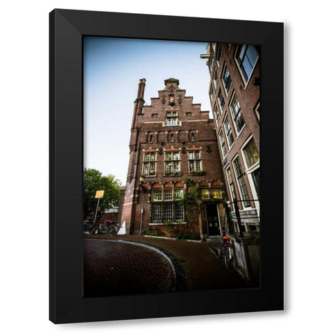 OZ Voorburgwal III Black Modern Wood Framed Art Print with Double Matting by Berzel, Erin