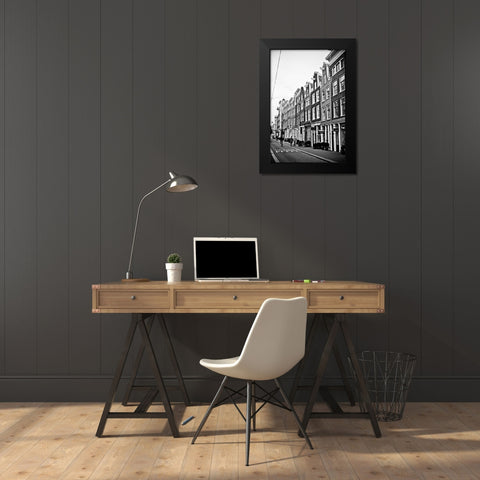 Amsterdam Herenstraat Black Modern Wood Framed Art Print by Berzel, Erin