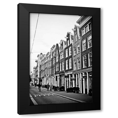 Amsterdam Herenstraat Black Modern Wood Framed Art Print with Double Matting by Berzel, Erin