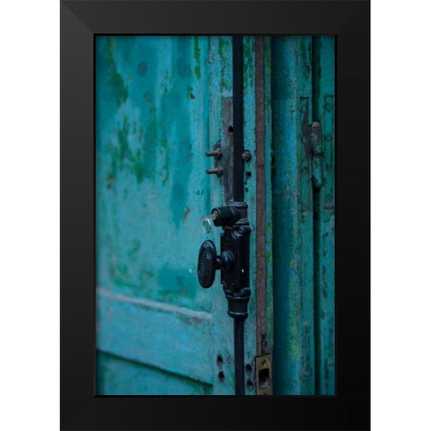 Cafe Door Black Modern Wood Framed Art Print by Berzel, Erin