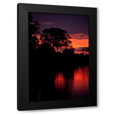 Angkor Sunset II Black Modern Wood Framed Art Print by Berzel, Erin