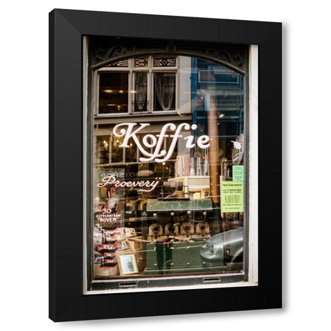 Amsterdam Reflections Black Modern Wood Framed Art Print with Double Matting by Berzel, Erin