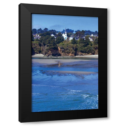 Village by the Sea I Black Modern Wood Framed Art Print by Crane, Rita