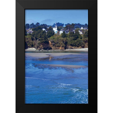 Village by the Sea I Black Modern Wood Framed Art Print by Crane, Rita