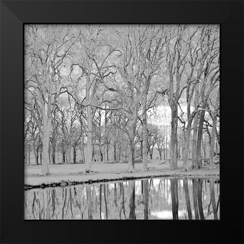 Along the Canal Black Modern Wood Framed Art Print by Crane, Rita