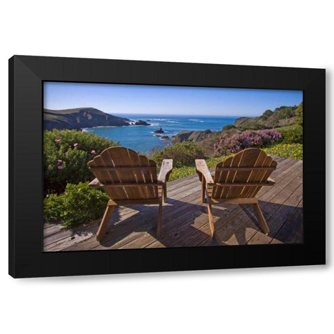 Sunny Seascape II Black Modern Wood Framed Art Print by Crane, Rita