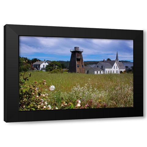 Village Meadow I Black Modern Wood Framed Art Print by Crane, Rita