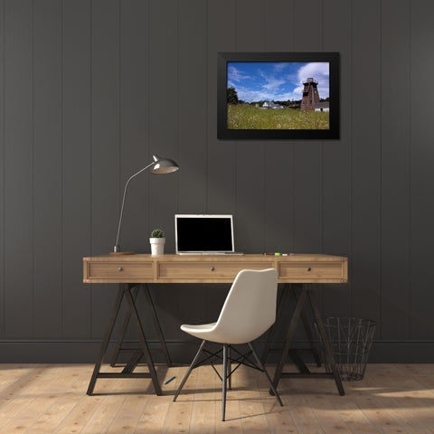 Village Meadow II Black Modern Wood Framed Art Print by Crane, Rita