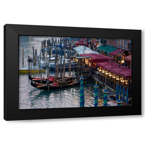 Evening Gondoliers II Black Modern Wood Framed Art Print with Double Matting by Crane, Rita