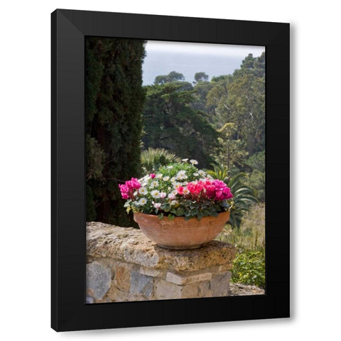 Italian Garden I Black Modern Wood Framed Art Print with Double Matting by Crane, Rita