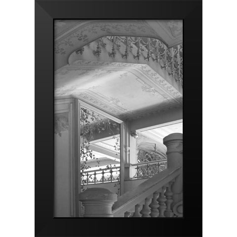 Belle Epoque I BW Black Modern Wood Framed Art Print by Crane, Rita
