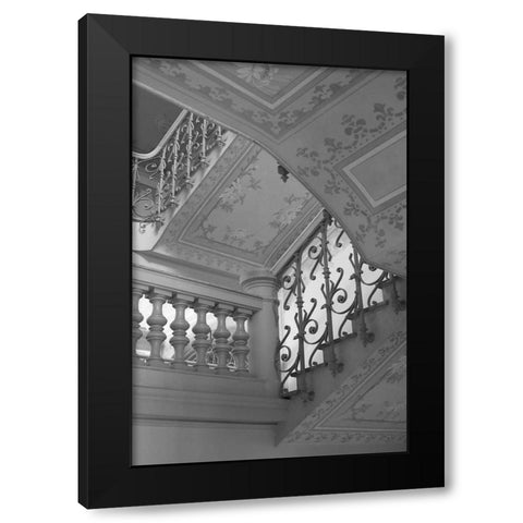 Belle Epoque II BW Black Modern Wood Framed Art Print with Double Matting by Crane, Rita