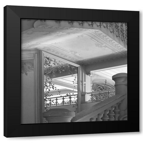 Belle Epoque I BW Square Black Modern Wood Framed Art Print by Crane, Rita