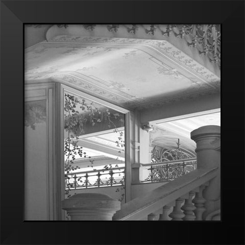 Belle Epoque I BW Square Black Modern Wood Framed Art Print by Crane, Rita