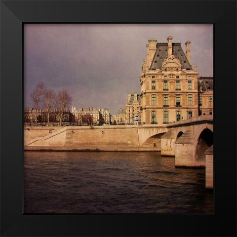 The Louvre Paris I Black Modern Wood Framed Art Print by Crane, Rita
