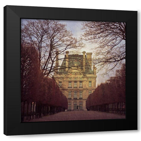 The Louvre Paris II Black Modern Wood Framed Art Print with Double Matting by Crane, Rita