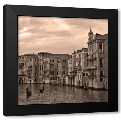 Gondolas and Palazzos III Black Modern Wood Framed Art Print with Double Matting by Crane, Rita