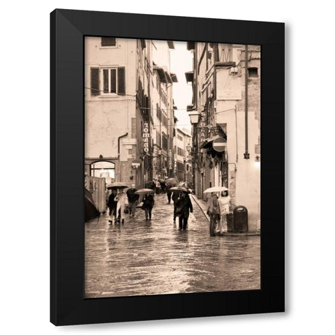 Streets of Florence IV Black Modern Wood Framed Art Print with Double Matting by Crane, Rita