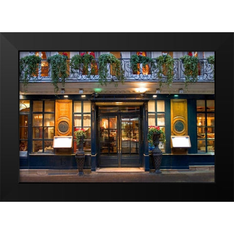 Paris Cafe I Black Modern Wood Framed Art Print by Crane, Rita
