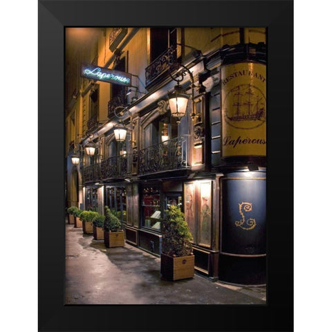 Paris Cafe III Black Modern Wood Framed Art Print by Crane, Rita