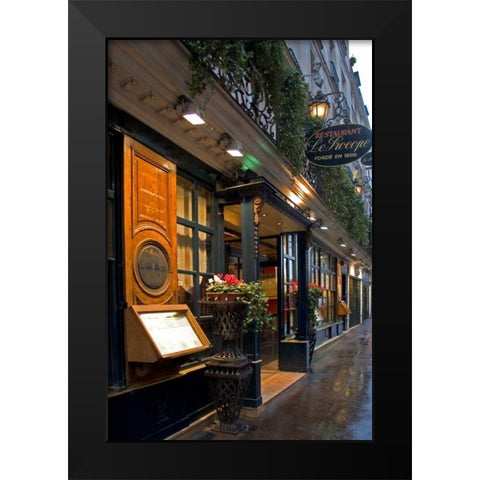 Paris Cafe IV Black Modern Wood Framed Art Print by Crane, Rita