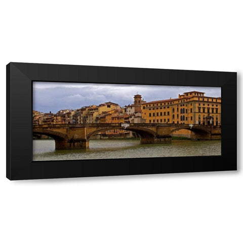 Tuscan Bridge II Black Modern Wood Framed Art Print with Double Matting by Crane, Rita