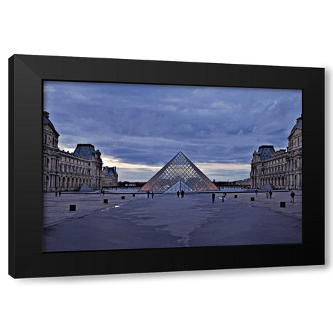 Pyramid at the Louvre III Black Modern Wood Framed Art Print with Double Matting by Crane, Rita