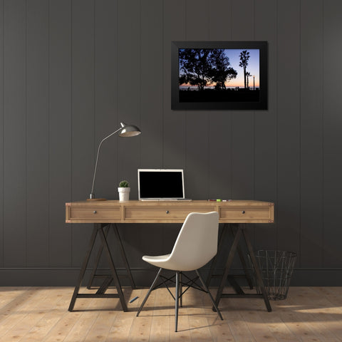 Sunset Promenade I Black Modern Wood Framed Art Print by Crane, Rita