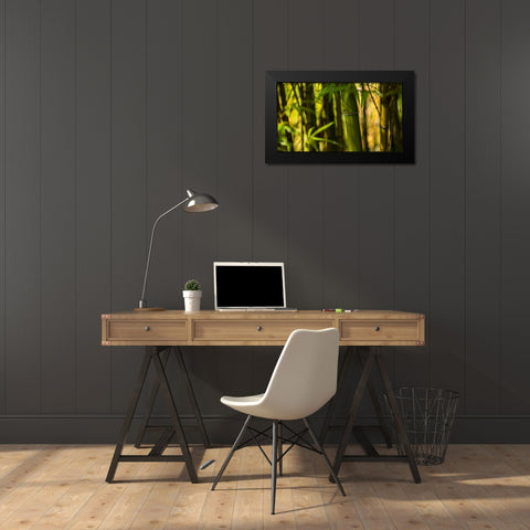 Bamboo Afternoon I Black Modern Wood Framed Art Print by Crane, Rita