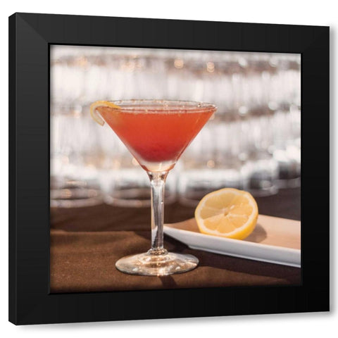 Cocktails II Black Modern Wood Framed Art Print by Crane, Rita