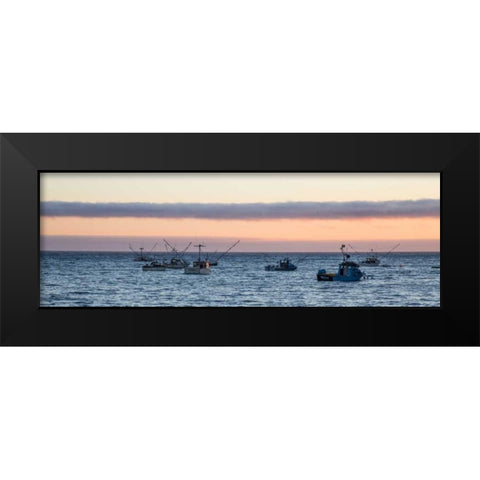 Fishing Boats III Black Modern Wood Framed Art Print by Crane, Rita