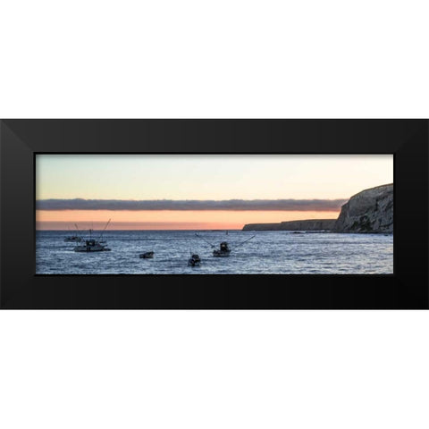 Fishing Boats IV Black Modern Wood Framed Art Print by Crane, Rita