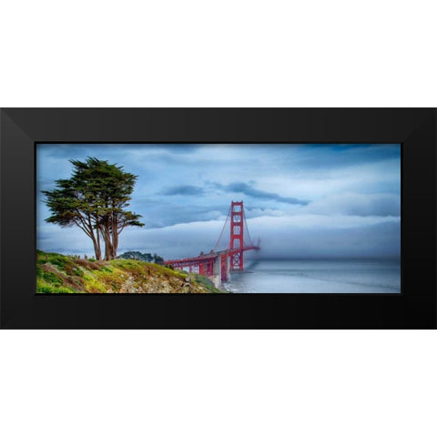 Golden Gate Bridge I Black Modern Wood Framed Art Print by Crane, Rita