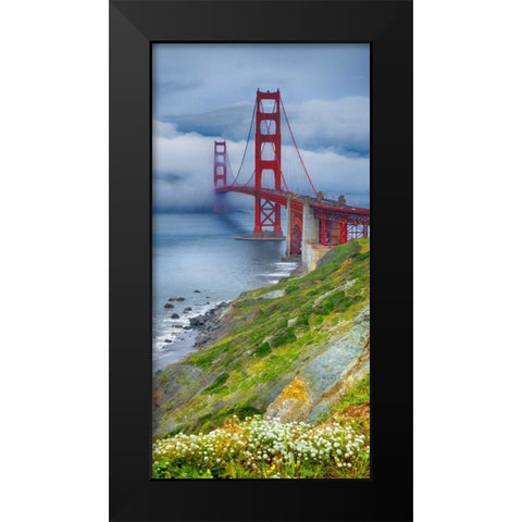 Golden Gate Bridge IV Black Modern Wood Framed Art Print by Crane, Rita