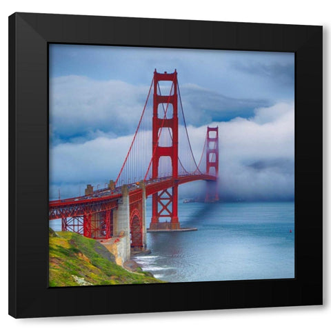 Golden Gate Bridge VII Black Modern Wood Framed Art Print by Crane, Rita