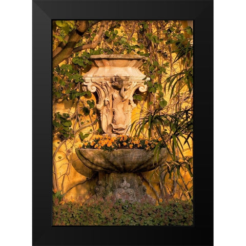 Riviera Garden Detail I Black Modern Wood Framed Art Print by Crane, Rita